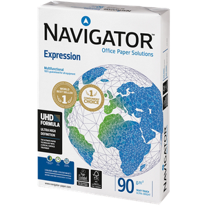 Navigator Expression A4 Printer Paper 90 gsm Matt White 169 CIE 500 Sheets
