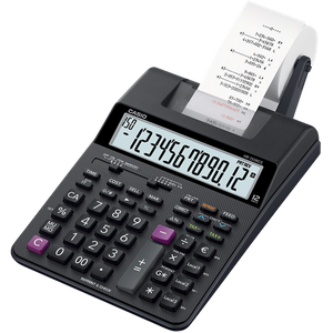Casio Printing Calculator with Roll HR-150RC 12 Digit Display Black