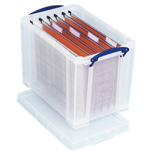 Really Useful Box Plastic Storage Box 24 L Transparent 27 x 46.5 x 29 cm