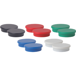 Viking Whiteboard Magnets Assorted 2 kg bearing-capacity 30 mm Pack of 10