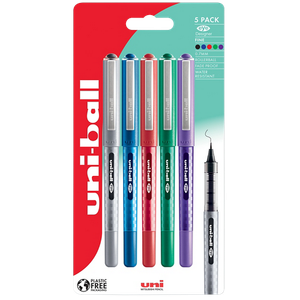 uni-ball Eye Design UB-157D Rollerball Pen 0.5 mm Assorted Pack of 5
