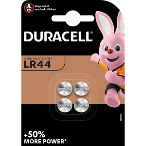 Duracell Button Cell LR44 Batteries 4LR44 1.5V Alkaline Pack of 4