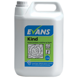 Evans Vanodine Kind General Purpose Washing Up Liquid 5L