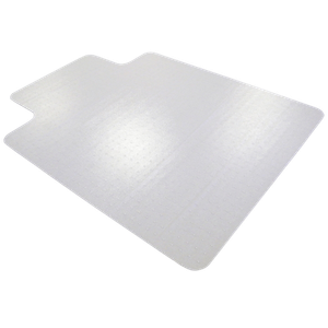 Viking Realspace Premium Chair Mat PC (Polycarbonate) Rectangular with Lip Transparent 120 x 90 cm Soft Floor