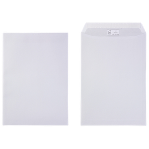Viking C4 Peel and Seal Envelopes White 229 (W) x 324 (H) mm Plain 100 gsm Pack of 250