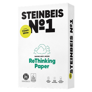Steinbeis Classic No.1 A4 Printer Paper 100% Recycled 80 gsm Smooth White 55 CIE 500 Sheets