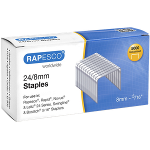 Rapesco Staples 24/8 S24807Z3 Galvanised Steel Silver Pack of 5000