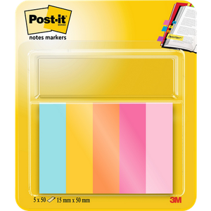 Post-it Notes Markers Page Markers  Blue, Orange, Pink, Yellow   5 Pads of 50 Sheets