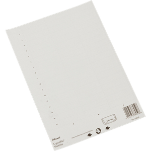 Rexel Crystalfile File Tab Printable Inserts White Cardboard 5.7 x 1.4 cm 51 Tab Inserts