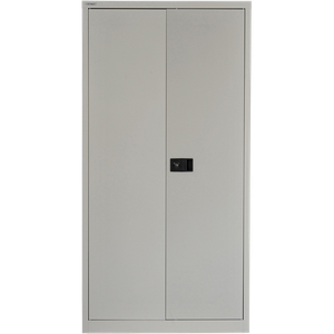 Bisley Regular Door Cupboard Steel 3 Shelves Lockable 914 x 400 x 1,806 mm Grey