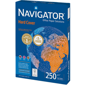 Navigator Hard Cover A4 Printer Paper 250 gsm Smooth White 169 CIE 125 Sheets