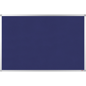 Viking Felt Noticeboard Wall Mounted 120 (W) x 0.81 (D) x 90 (H) cm Aluminium Blue