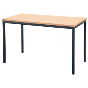 Viking Realspace Reunion Rectangular Table Beech MFC (Melamine Faced Chipboard), Steel Black 1,200 x 600 x 750 mm