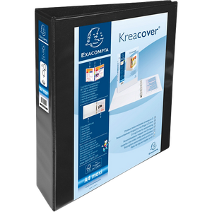 Exacompta 40 mm Presentation Binder A4+ 4 Rings Black