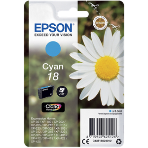 Epson 18 Original Ink Cartridge C13T18024012 Cyan