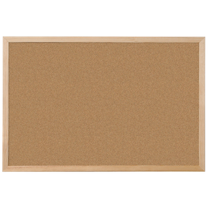 Viking Cork Noticeboard Wall Mounted 60 (W) x 1.4 (D) x 45 (H) cm Pine Wood Brown