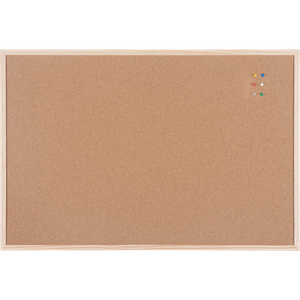 Viking Cork Noticeboard Wall Mounted 120 (W) x 1.4 (D) x 90 (H) cm Wood Brown