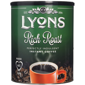Lyons Instant Coffee Tin Ground Rich 750 g