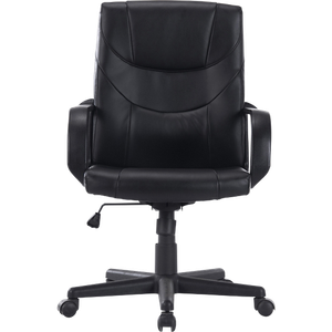 Viking Realspace Apollo Executive Chair Basic Tilt Bonded leather Fixed Armrest Height-Adjustable Seat Black 110 kg