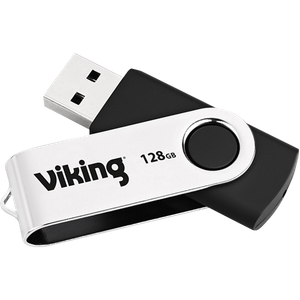 Viking USB Flash Drive USB 2.0 128 GB Black, Silver