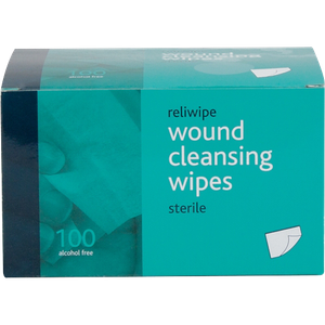 Reliance Medical Sterile Wound Cleansing Wipes Alcohol-Free Pack of 100