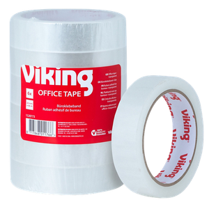 Viking Adhesive tape Transparent 24 mm (W) x 66 m (L) PP (Polypropylene) Pack of 6