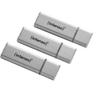 Intenso Alu line Flash Drive 16 GB Silver Pack of 3