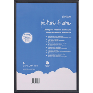Viking A4 Picture Frame Hanging Black Aluminium 4820931 29.7 (W) x 21 (H) cm Pack of 2