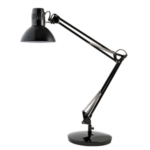 Alba Architect Freestanding Desk Lamp Fluorescent, LED Black Main 260 x 260 x 890 mm