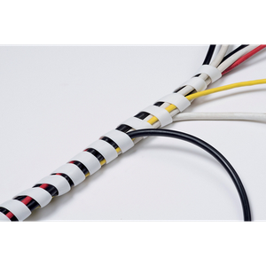 D-Line Cable Tidy Spiral Wrap White 40 mm x 2.5 m
