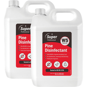 Super Professional Products W5 Disinfectant Pine Fresh 5L 2 Bottles
