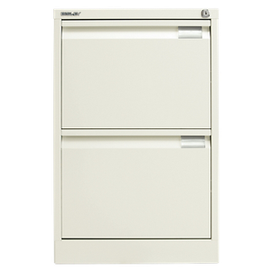 Bisley BS Steel Filing Cabinet 2 Drawers Lockable 470 x 622 x 711 mm Chalk White