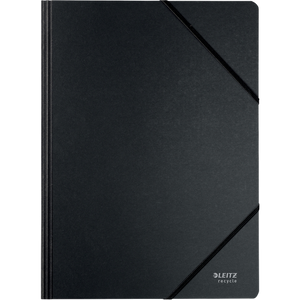 Leitz Recycle Card Folder with Elastic Bands A4 Black 430 gsm 100% Recycled Card