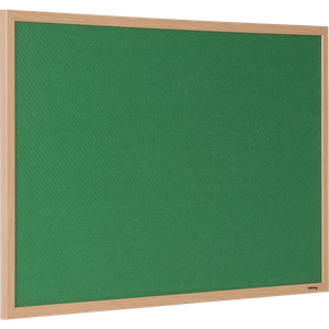 Viking Felt Noticeboard Non Magnetic Wall Mounted 90 (W) x 1.9 (D) x 60 (H) cm Wood Green