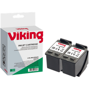 Viking Compatible HP 21 Ink Cartridge C9351AE Black Pack of 2 Duopack
