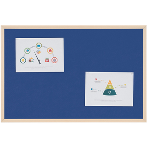 Viking Noticeboard Non Magnetic 120 (W) x 1.9 (D) x 90 (H) cm Wood Blue