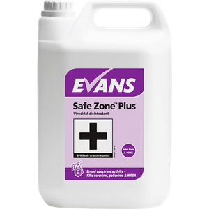 Evans Vanodine Virucidal Disinfectant Safe Zone Plus No Perfumes 5L