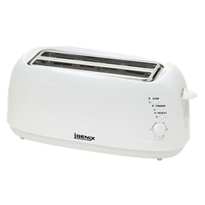 igenix Toaster 4 Slices Stainless Steel IG3020 1300W White
