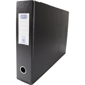 ELBA Wide Lever Arch File A3 70 mm Black 2 Rings Cardboard, Plastic Landscape