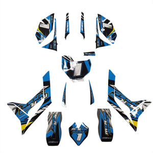MXR RAGE 50cc Mini Dirt Bike Sticker Set Blue