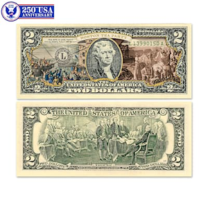 All-New U.S. History $2 Bills Currency Collection