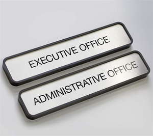 Custom Office Nameplate with Frame - 9" x 2"