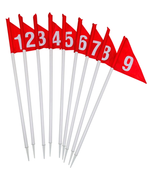 Mini Target Golf Flag Set - Numbered 1-9 - 80CM
