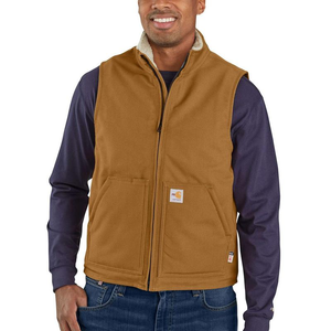 Flame-Resistant Duck Sherpa Lined Vest
