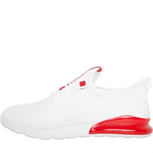 Crosshatch Mens Smitlay Trainers White/Red