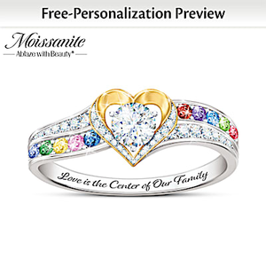Moissanite A Mother's Love Personalized Ring
