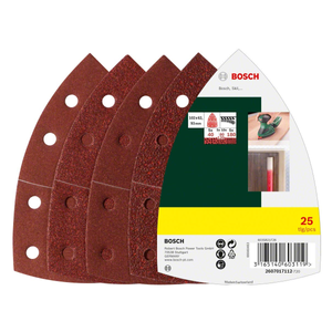 Bosch 2607017112 25 Piece Delta Sander Sanding Sheet Set - 170mm x 98mm x 20mm