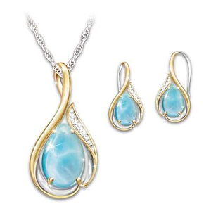 Island Serenity Pendant Necklace And Earrings Set