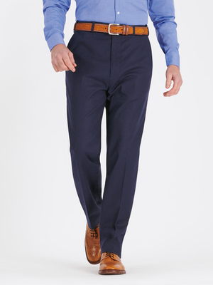 Navy Linen and Cotton Pants