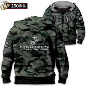 USMC Camo Men's Hoodie Size X-Large (46-48)